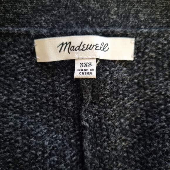 Madewell Charcoal Grey Button Up  Seedstitch Cartigan Sweater Size XXS - Picture 6 of 9